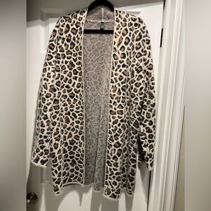 Alya Animal Print Open Cardigan